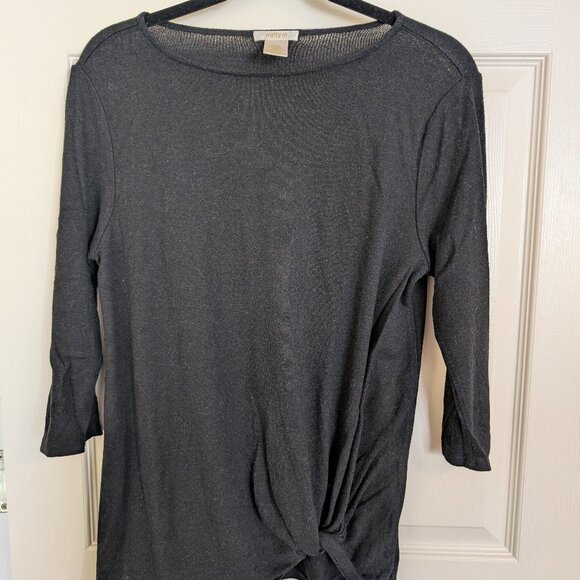 3/4 Sleeve Knot Front Top - Picture 1 of 3
